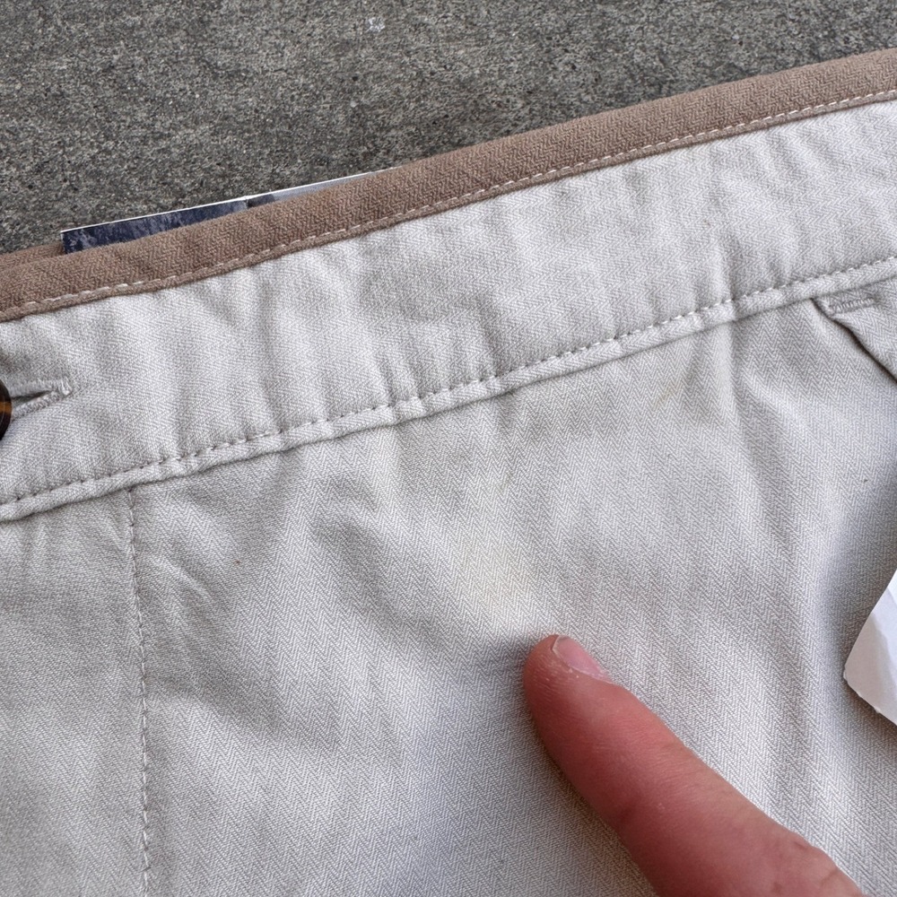 Woolrich Linden Shorts Mens 34 Stone Beige Herringbone Cargo Utility 3019RS NWT - Picture 3 of 5